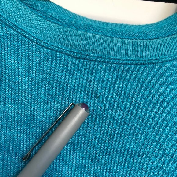 Victoria's Secret PINK slouchy teal sweater - Picture 4 of 7